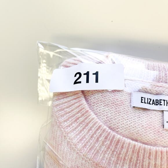 Elizabeth and James Size S Striped Stretch Crew Knit Sweater Pink Purple - Picture 10 of 10